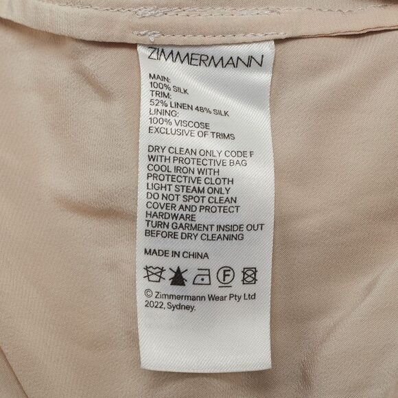 Zimmermann Pink Floral Print Silk Dancer Flutter Playsuit L - Picture 5 of 5